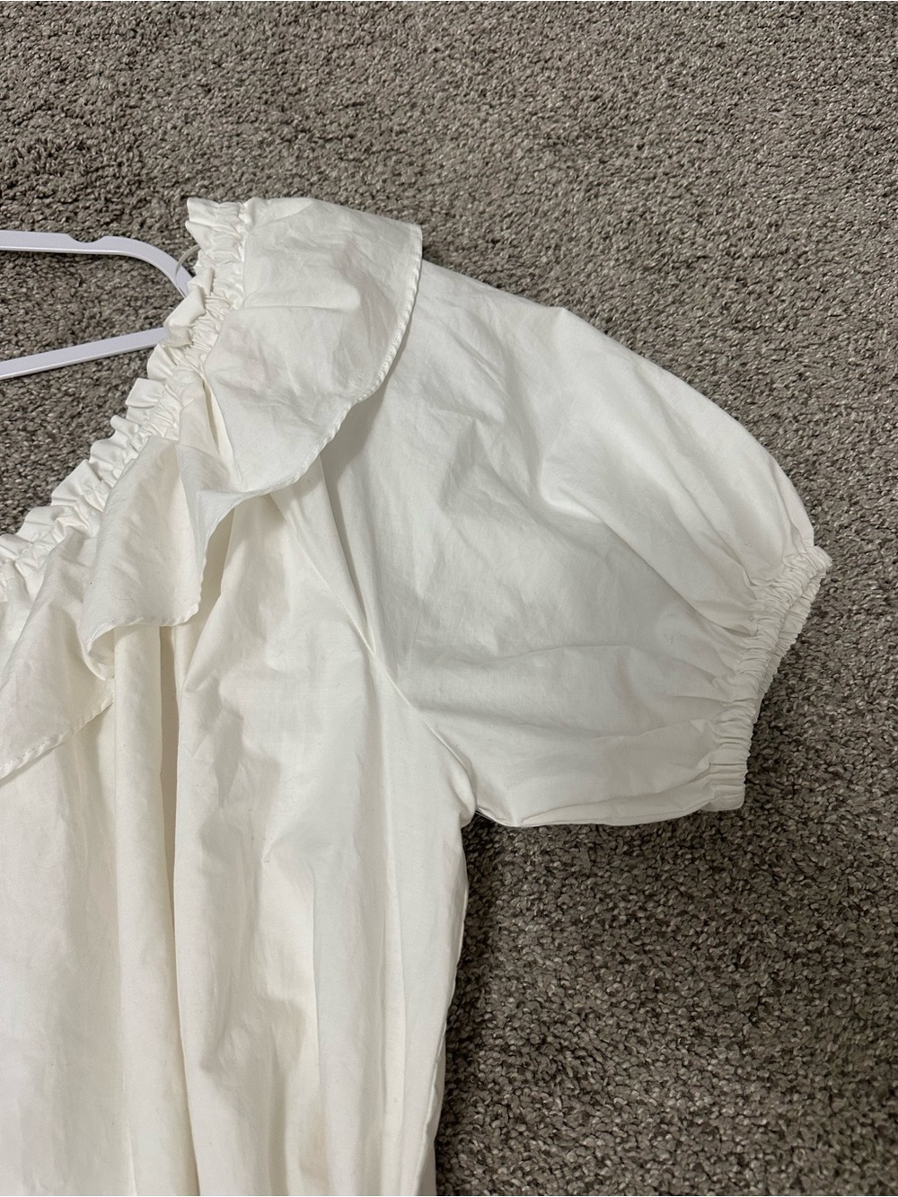 RHODE One-Shoulder Ruffle Dress with Braided Waist - Picture 2 of 3